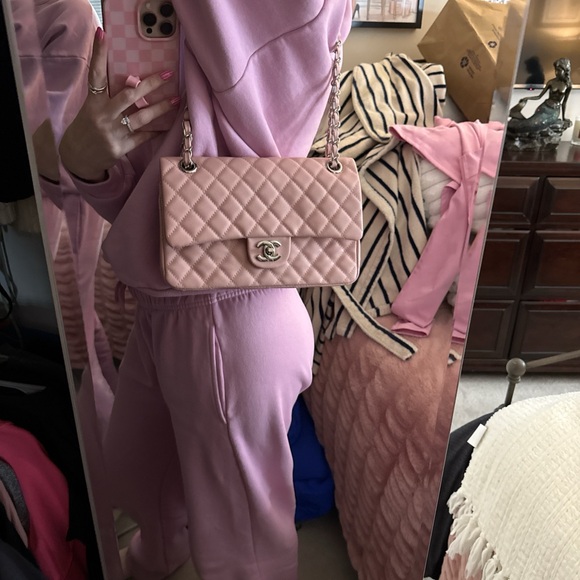 Source Unknown Handbags - CHANEL Light Pink Quilted Flap Bag